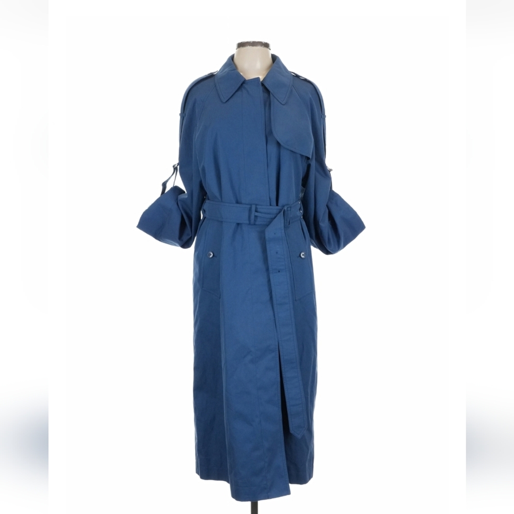 Burberry London Whitmore Muted Navy Trench Coat